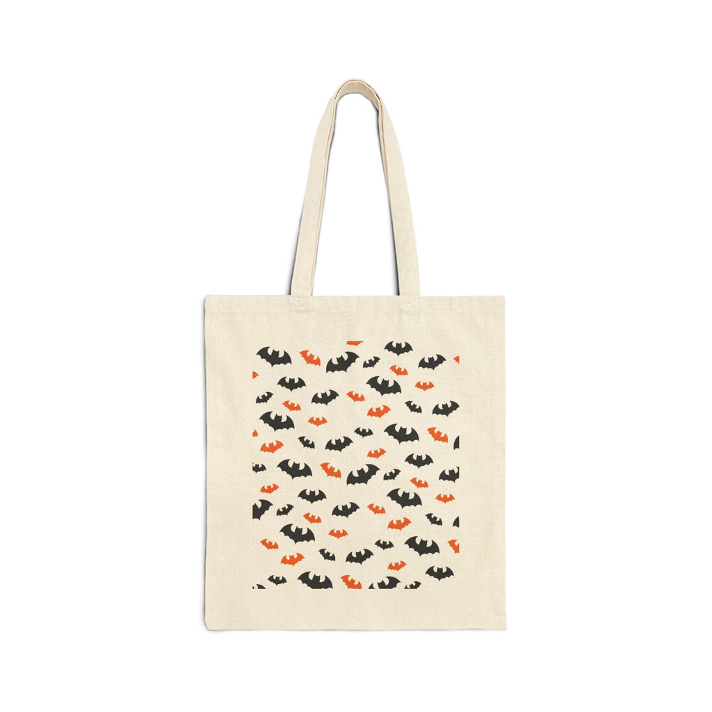 Funny "Spooky & Feral" Halloween-Themed Cotton Canvas Trick or Treat Tote Bag, Spooky Bag, Trick or Treat Tote, 15x16"