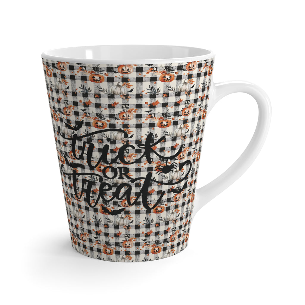 Halloween Cat Latte Mug, Darling Black Kitty in Costume, Black Cat Coffee Cup, Fall Pumpkin Mug, Halloween Decor