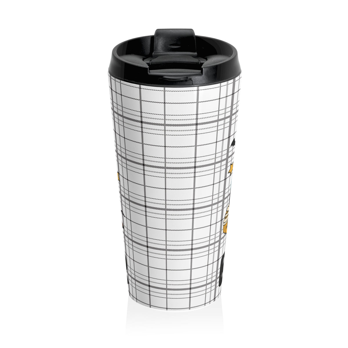 Halloween Ghosts "Boo Dozer" Stainless Steel Travel Mug, Cute Bull Dozer Travel Cup, Spooky Travel Mug, Gift for Halloween Lovers