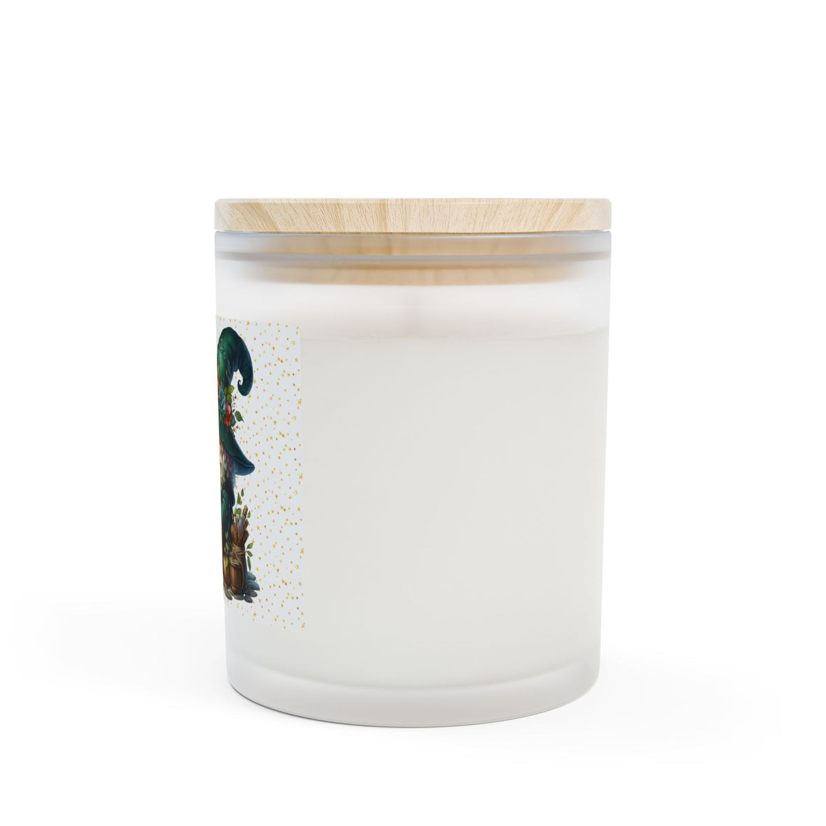 Autumn Gnome Black Cat Cauldron Candle, 11oz Frosted Glass for Cozy Vibes, Perfect for Home Decor, Gifts, Halloween