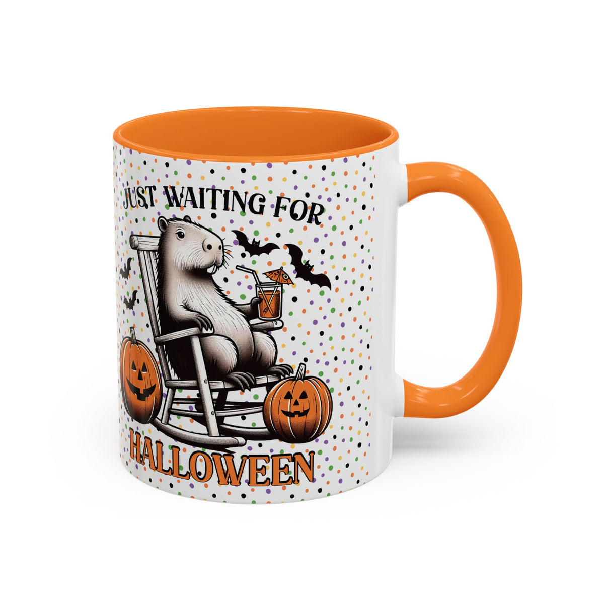 Halloween Capybara Coffee Mug, Whimsical Mug for Gifting, Cute Ceramic Mug, Seasonal Decor, Funny Halloween Drinkware