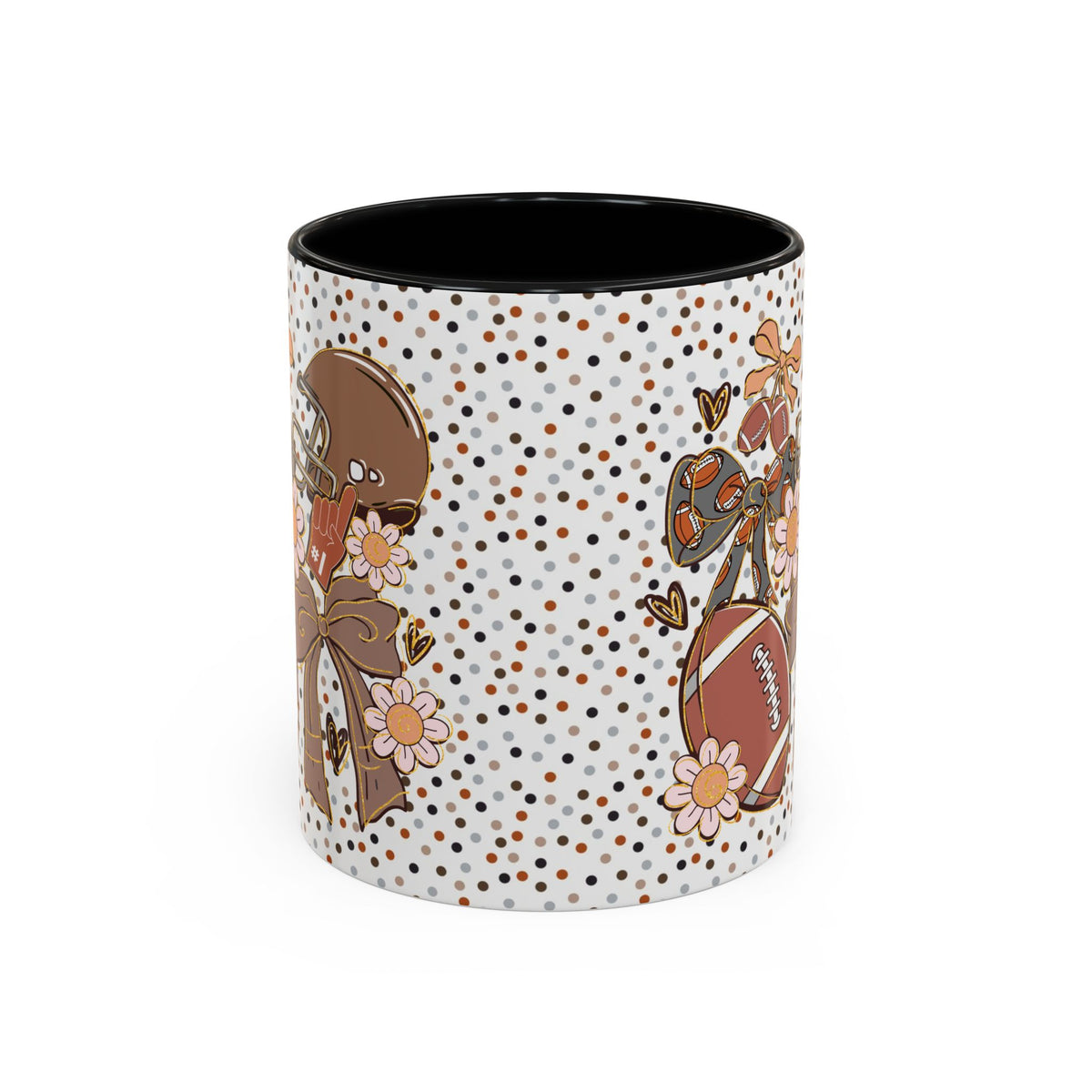 Fall Football Coffee Girly Coquette Bow Mug Design, Perfect for Gifting, Office Use, Tea Lovers, Autumn