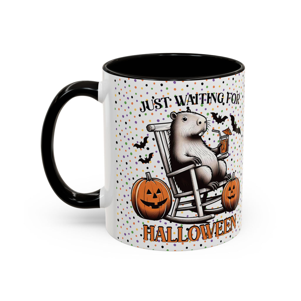 Halloween Capybara Coffee Mug, Whimsical Mug for Gifting, Cute Ceramic Mug, Seasonal Decor, Funny Halloween Drinkware
