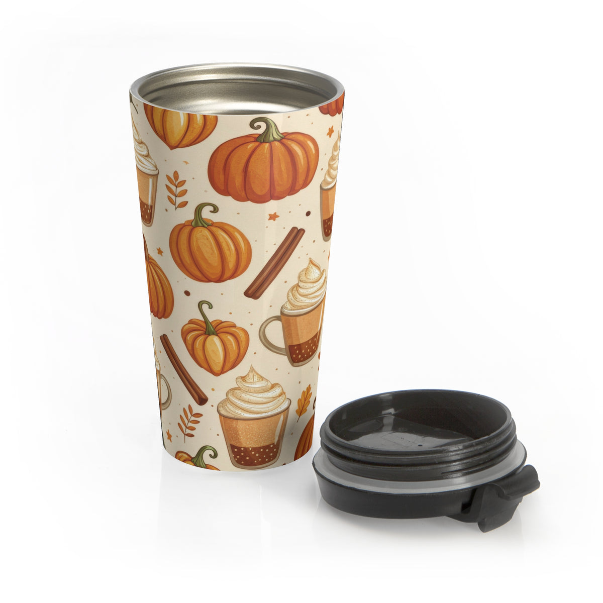 Pumpkin Spice Travel Mug | Fall Coffee Cup | Autumn Drinkware | Gift for Coffee Lovers | Festival Mugs | Halloween Decoration
