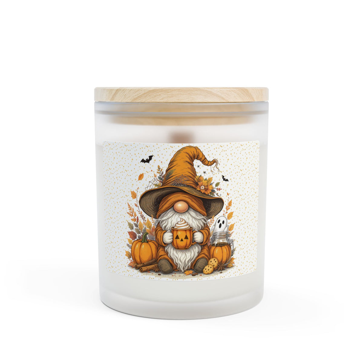 Autumn Gnome Pumpkin Latte 11 oz Candle, Fall Home Decor, Cozy Gift for Thanksgiving, Halloween Candle, Seasonal Aromatherapy