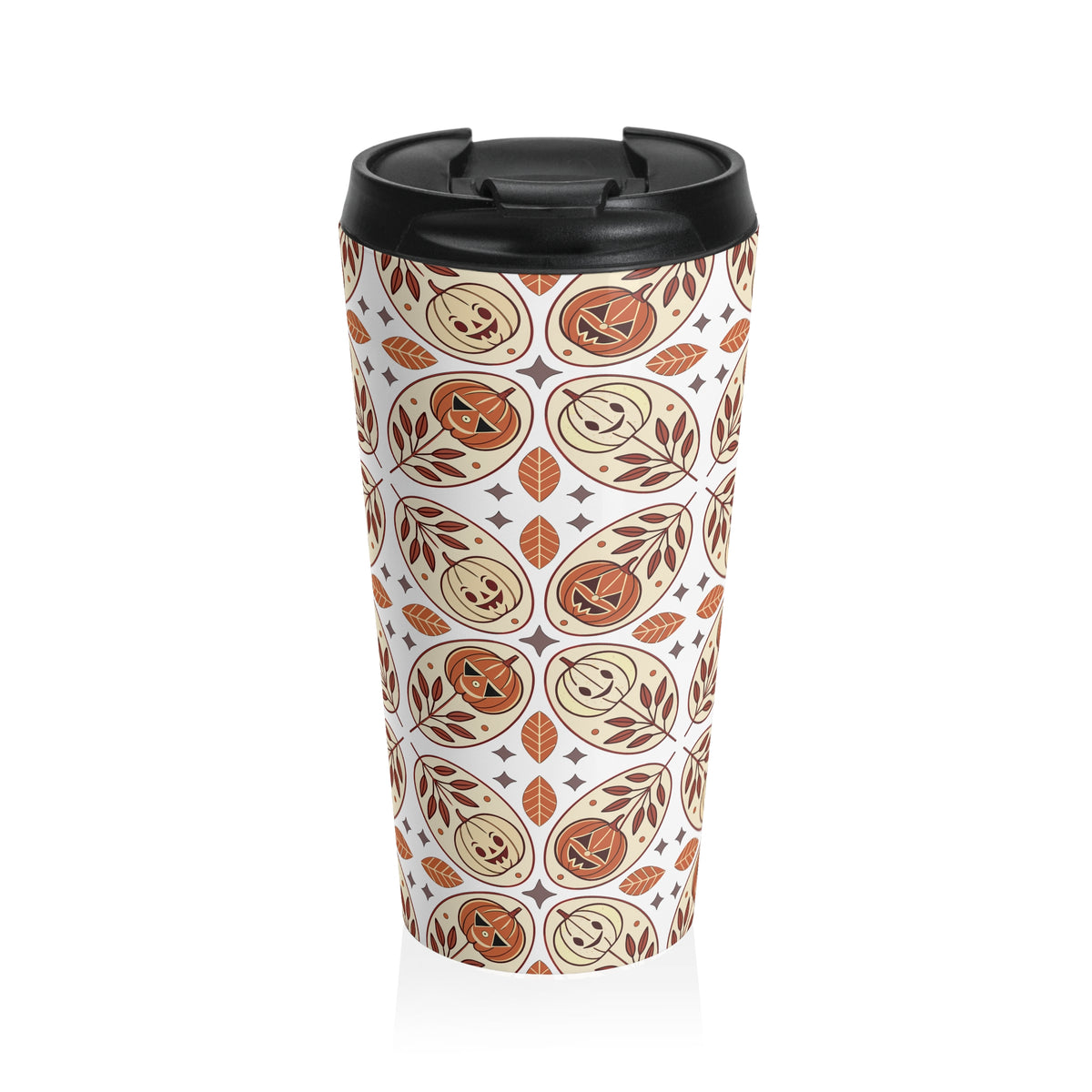 Cozy Hygge Halloween Pumpkin Travel Mug, Fall Coffee Cup, Perfect Gift for Pumpkin Spice Lovers