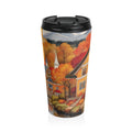 Sweet Autumn Scenery Travel Mug, Rustic Coffee Cup, Fall-Themed Tumbler