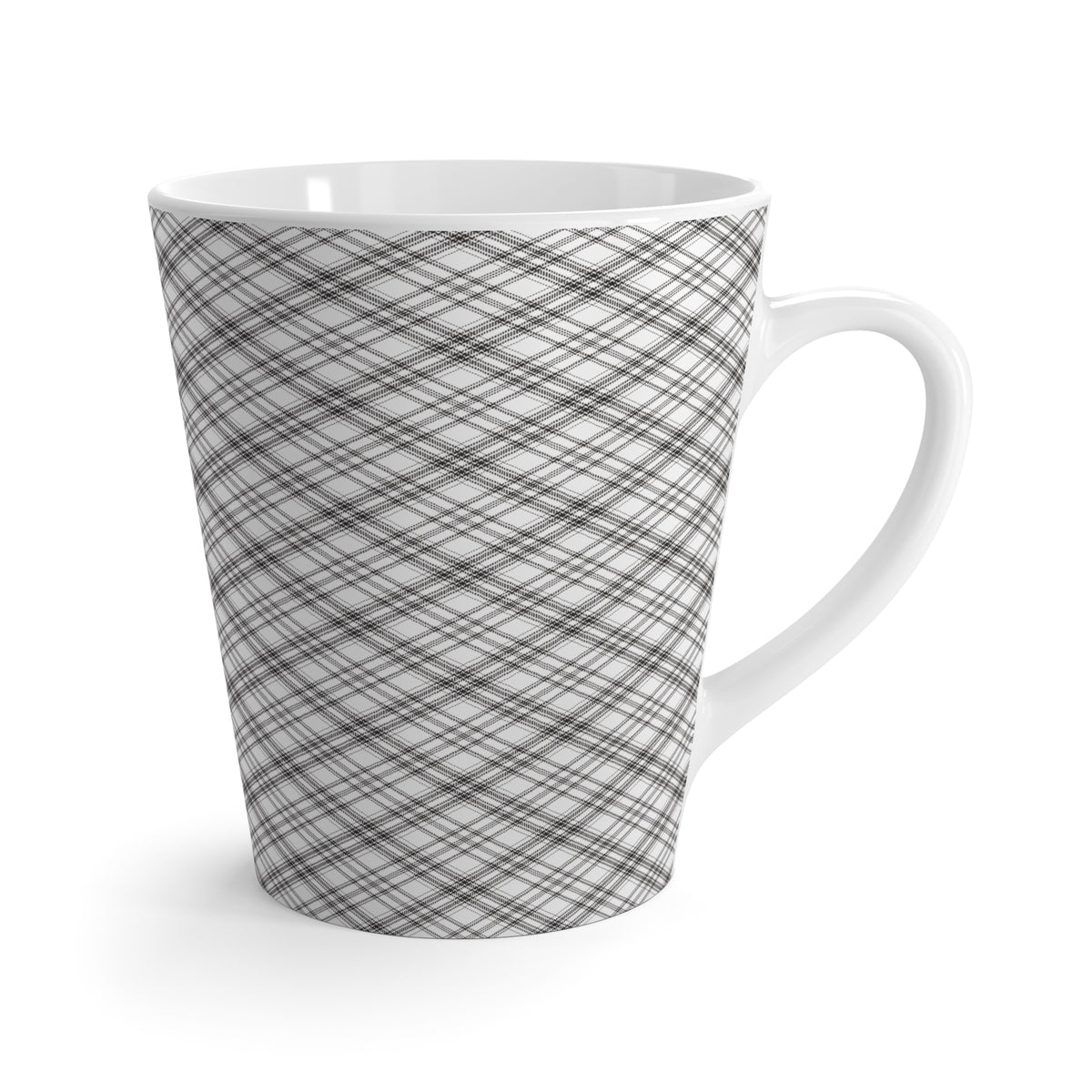 Halloween Gothic Raven "Hello Darkness My Old Friend," Halloween Gift, Black Plaid Coffee Cup for Friends, Fall Decor, Spooky Vibes
