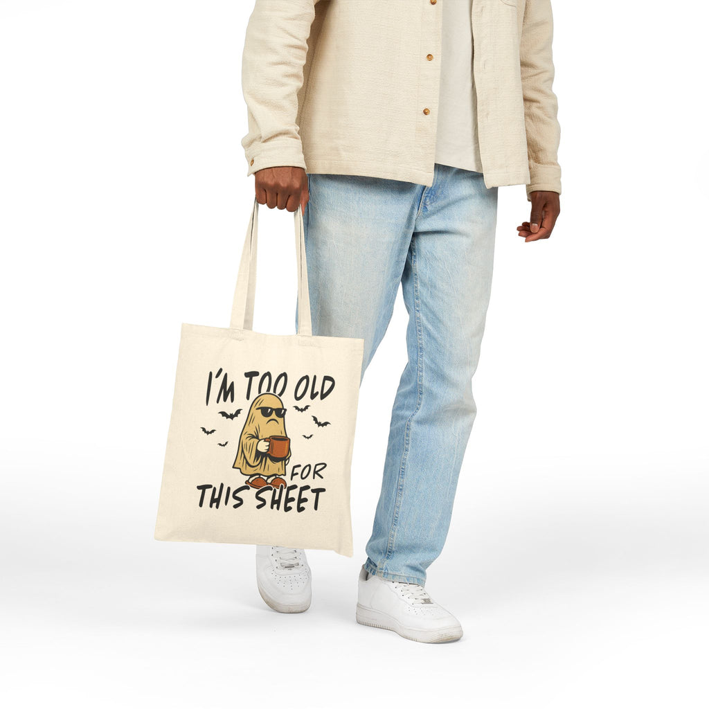 Funny Halloween Tote Bag, Funny Shopper Bag, Eco-Friendly Gift, Trick or Treat Bag, Seasonal Shopping Bag, Fall Decor 15x16"