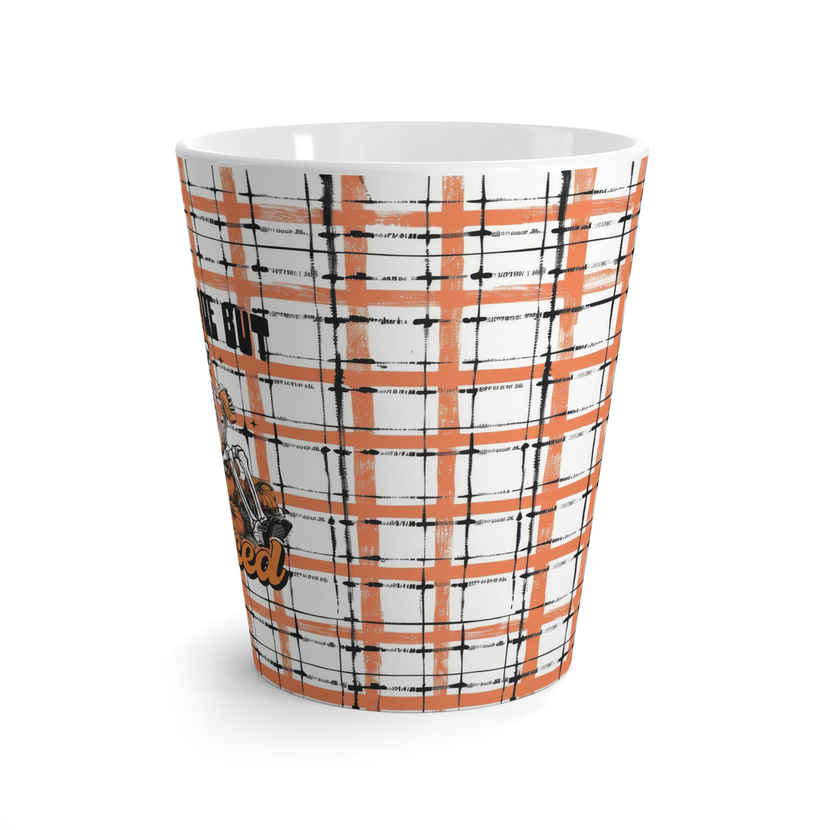Fall Vibes Latte Mug - Dead Inside But Spiced, Funny Halloween Coffee Cup, Cozy Kitchen Decor, Fall Autumn, Pumpkin Spice Mug
