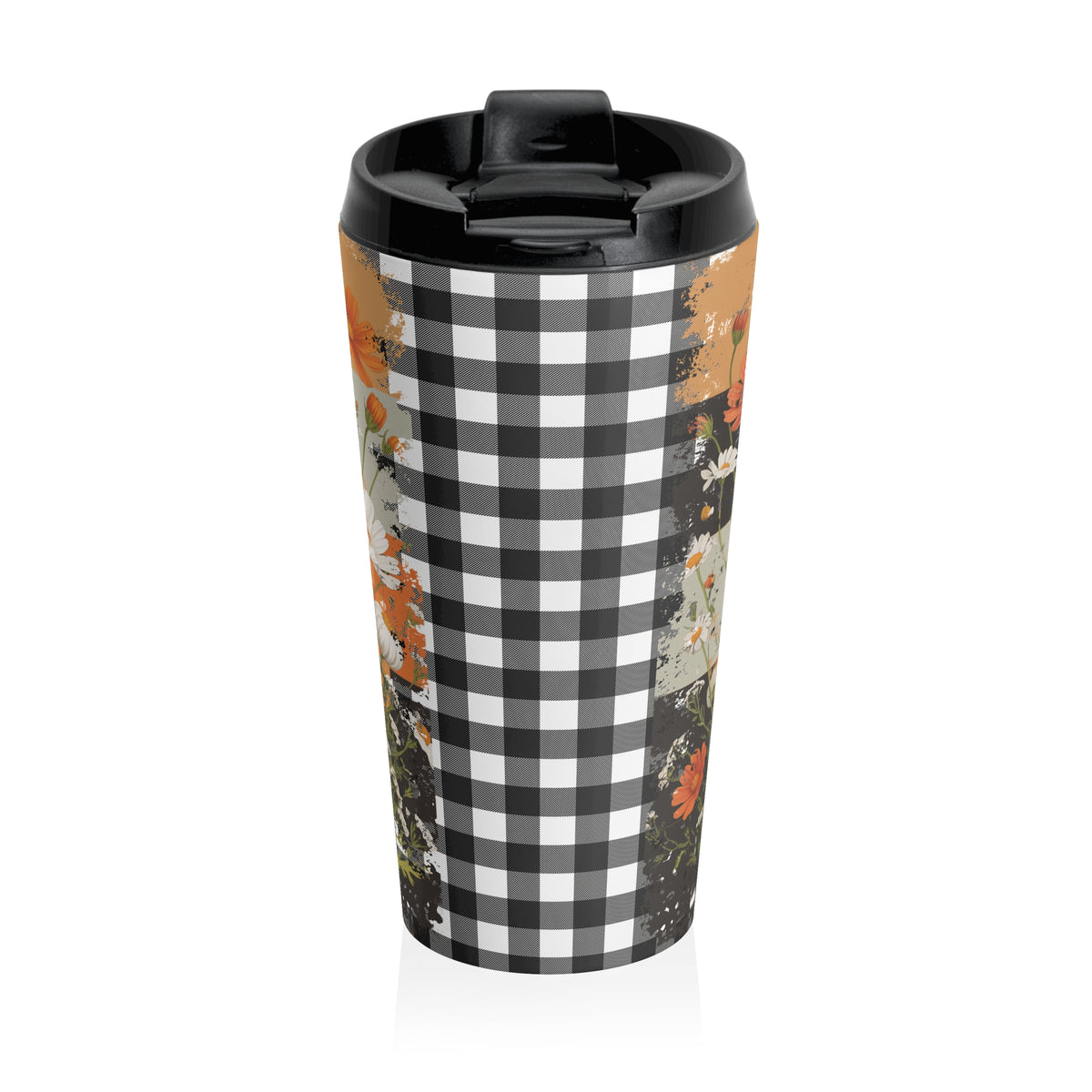 Whimsical Halloween Floral Ghost Travel Mug | Trick or Treat | Stainless Steel Coffee Cup, Holiday Gift, Home, Office, Spooky Season